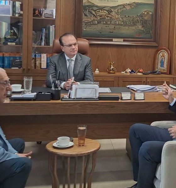 Ρέθυμνο: Τον Πρόεδρο της Βουλής των Ελλήνων υποδέχθηκε στο γραφείο του ο Δήμαρχος Ρεθύμνης